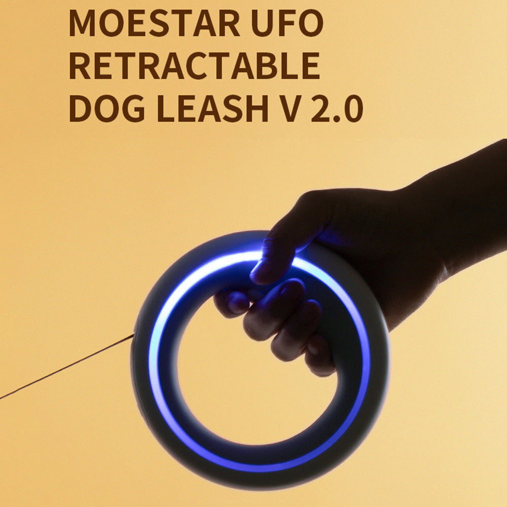 MOESTAR Smart App Control Color Changing Ring Light 3m Retractable UFO Pet Leash Dog Traction Rope MOESTAR Smart App Control Color Changing Ring Light 3m Retractable UFO Pet Leash Dog Traction Rope